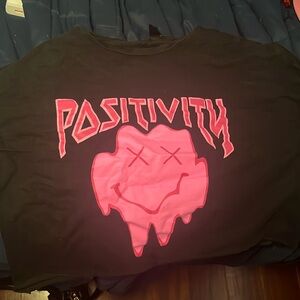 Positivity crop graphic tee